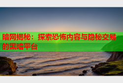 暗网揭秘：探索恐怖内容与隐秘交易的黑暗平台