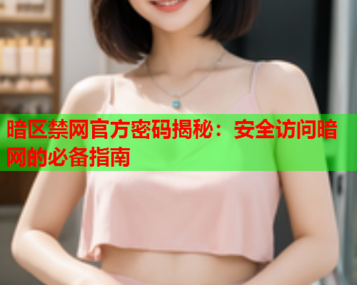 暗区禁网官方密码揭秘：安全访问暗网的必备指南