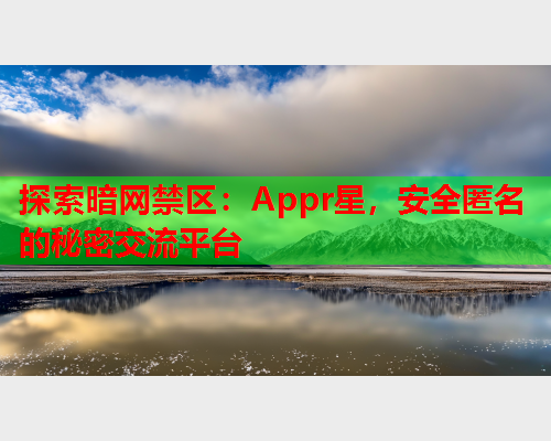 探索暗网禁区：Appr星，安全匿名的秘密交流平台