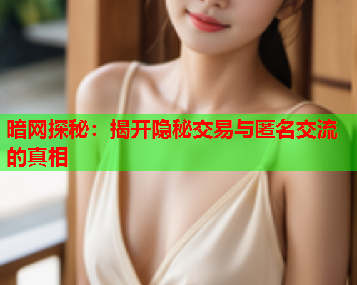 暗网探秘：揭开隐秘交易与匿名交流的真相